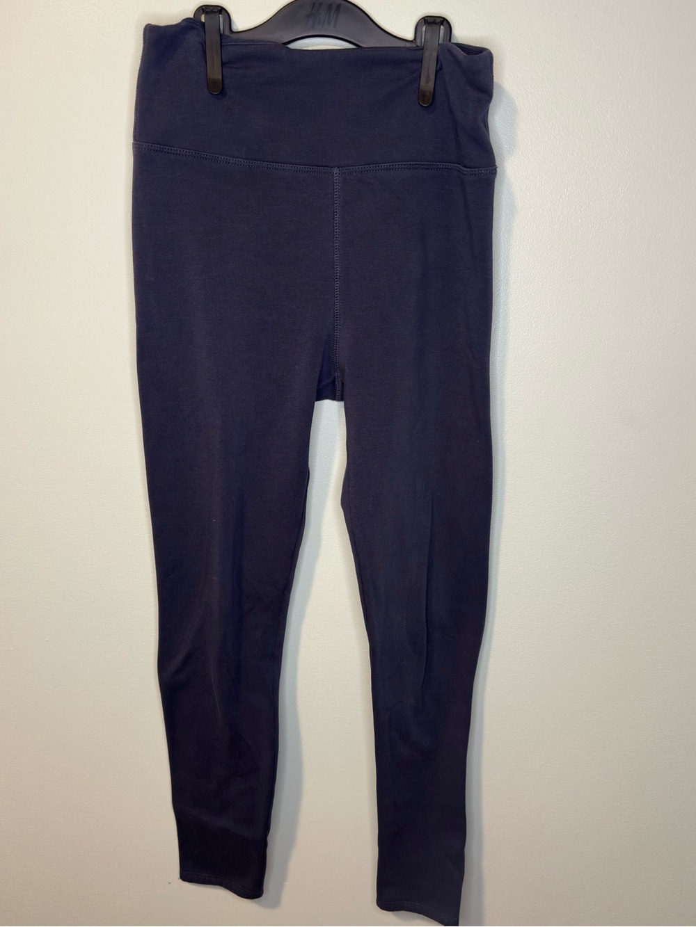Tuff Athletics Girls High Waisted Active Leggings Navy Blue Band Pocket